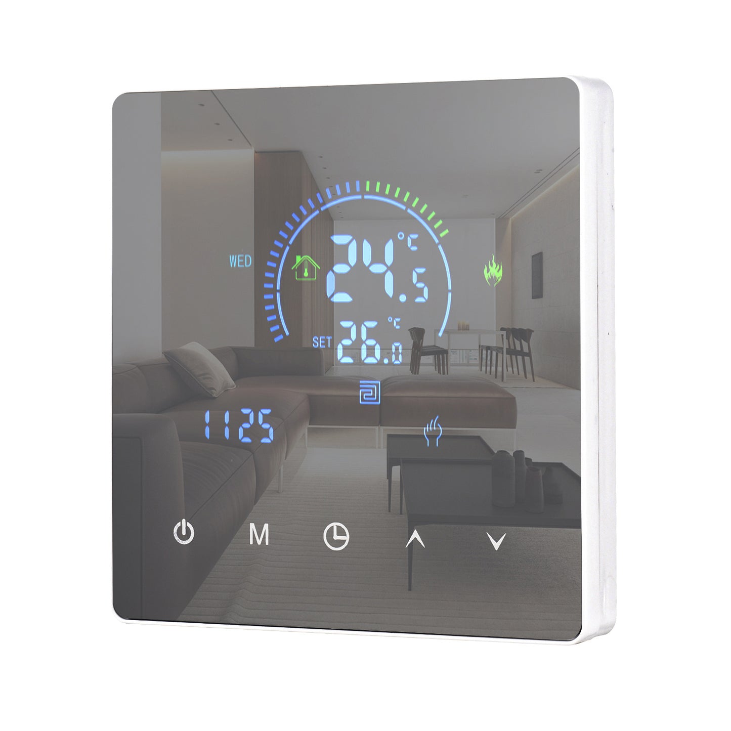 Smart Intelligent Thermostat Water Heating Temperature Controller LCD Display Touch Button Programmable for Home Office School Hotel