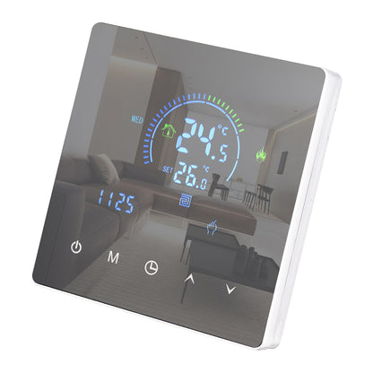 Smart Intelligent Thermostat Water Heating Temperature Controller LCD Display Touch Button Programmable for Home Office School Hotel