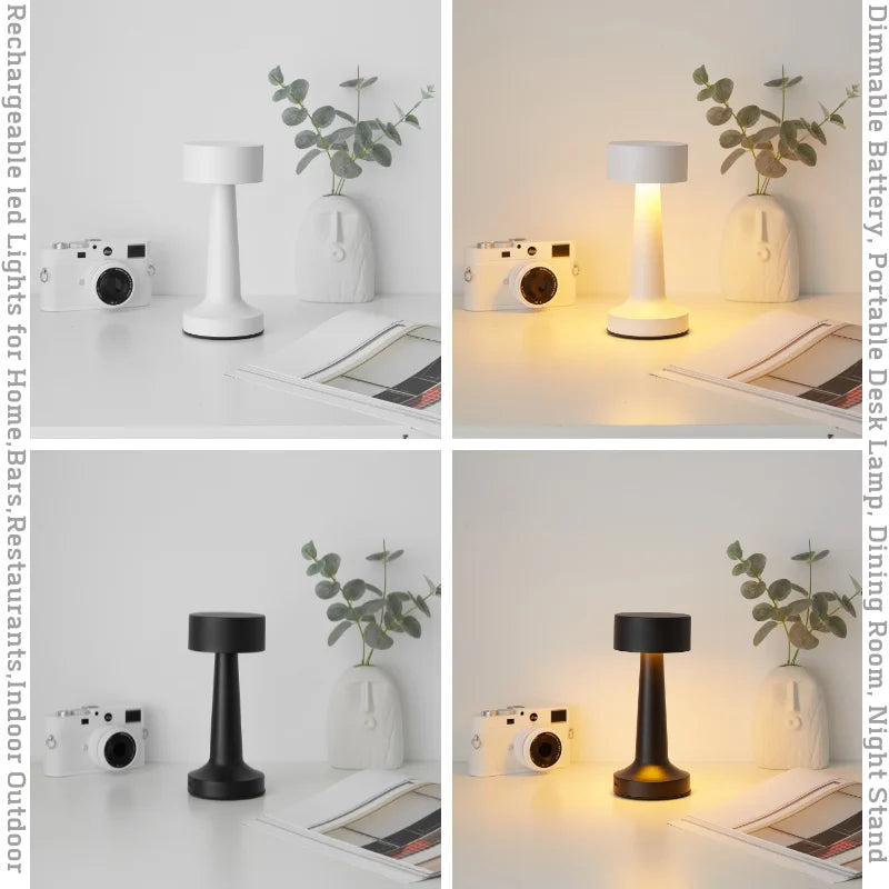 USB Metal Rechargeable Touch Point Lamp Room LED Bedside Decorative Table Lamp Restaurant Bar Desktop Mood Lighting Night Lights