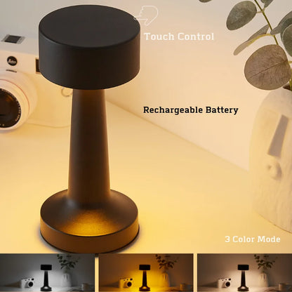 USB Metal Rechargeable Touch Point Lamp Room LED Bedside Decorative Table Lamp Restaurant Bar Desktop Mood Lighting Night Lights