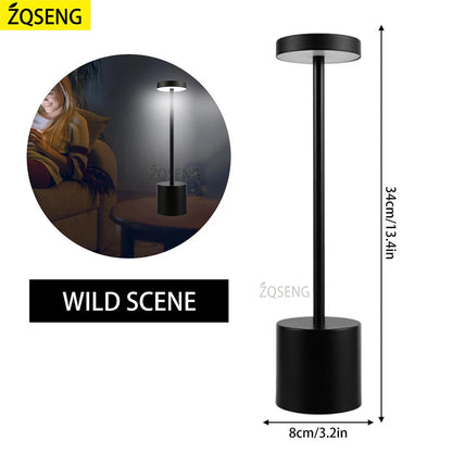 Rechargeable Table Lamp LED Touch Sensor Desktop Night Light Wireless Reading Lamp For Restaurant Hotel Bar Bedroom Decor Light