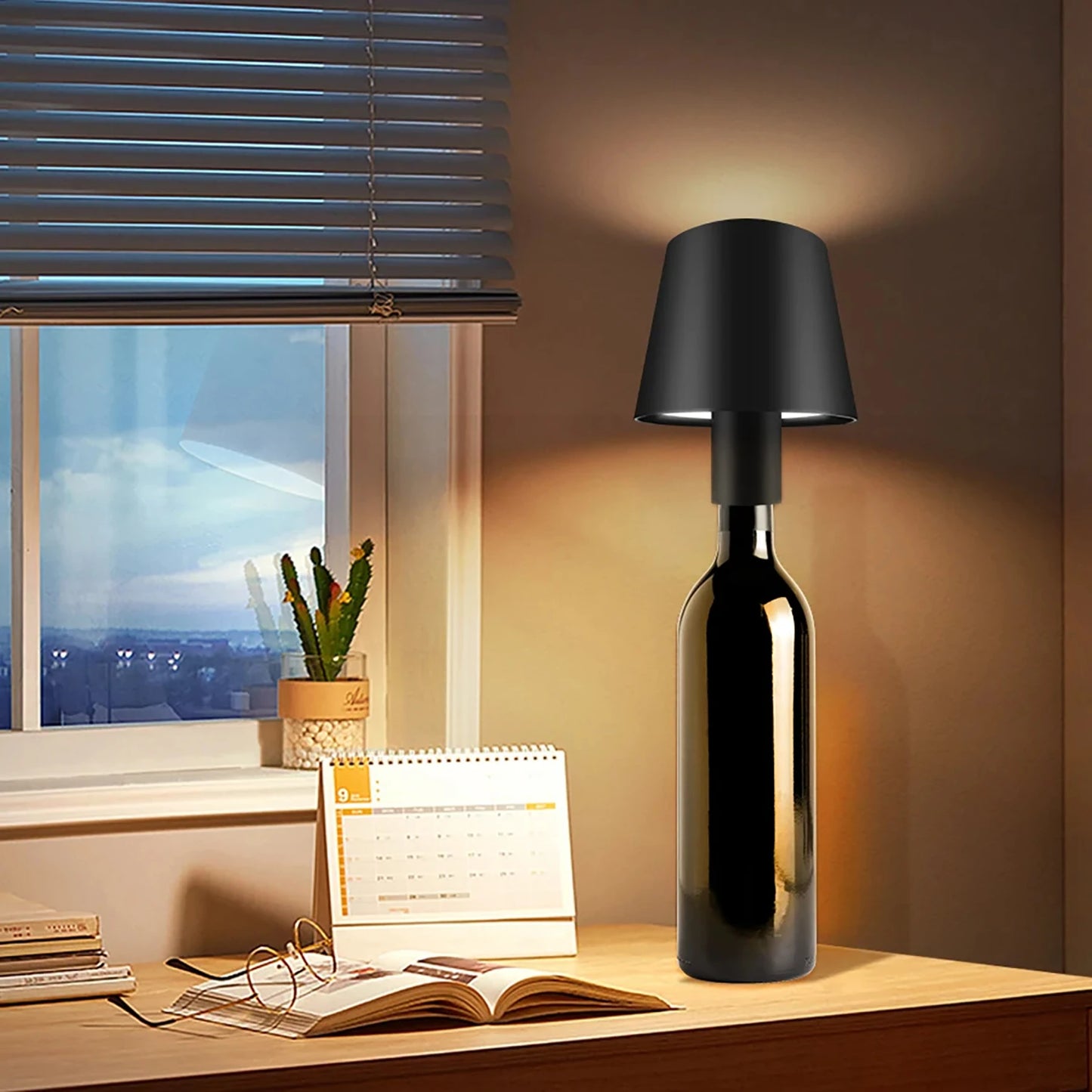 Table Lamp LED Touch Sensor Desktop Night Light Rechargeable Wireless Reading Lamp for Restaurant Hotel Bar Bedroom Decor Light