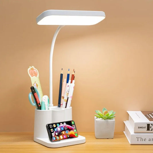 USB Learning Dormitory Bedroom Bedside Reading Night Light LED Desk Lamp Eye Protection Desk College Student Nightlights