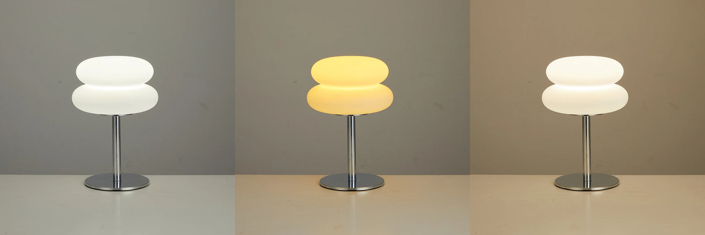 Bauhaus retro table lamp plastic lamps bedroom bedside living room Nordic mushroom lamp 9-level brightness dimming ambient light