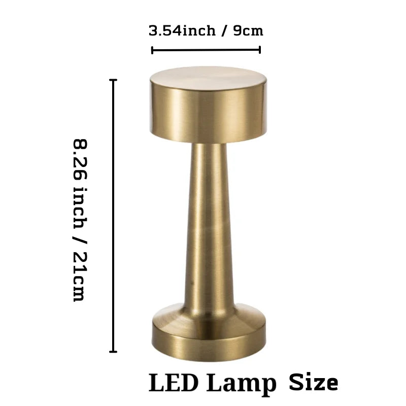 USB Metal Rechargeable Touch Point Lamp Room LED Bedside Decorative Table Lamp Restaurant Bar Desktop Mood Lighting Night Lights