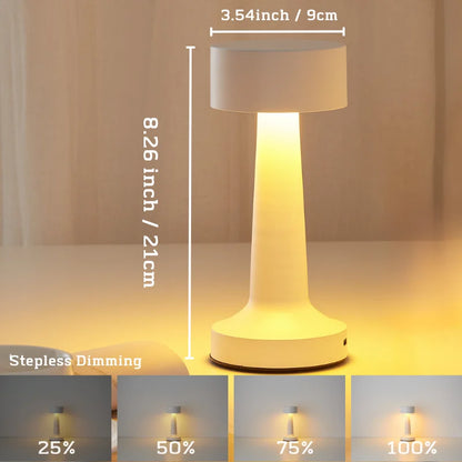 USB Metal Rechargeable Touch Point Lamp Room LED Bedside Decorative Table Lamp Restaurant Bar Desktop Mood Lighting Night Lights