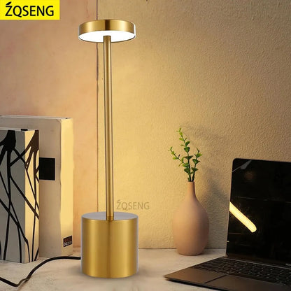 Rechargeable Table Lamp LED Touch Sensor Desktop Night Light Wireless Reading Lamp For Restaurant Hotel Bar Bedroom Decor Light