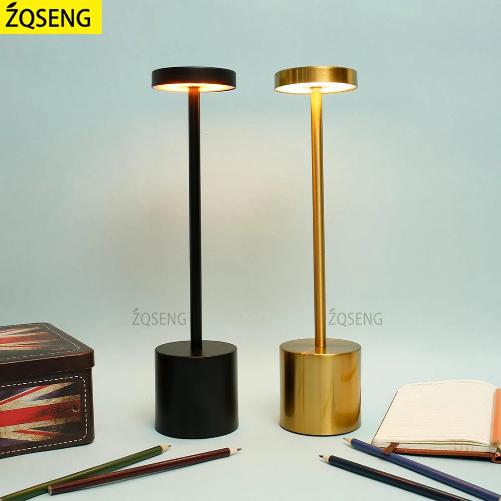 Rechargeable Table Lamp LED Touch Sensor Desktop Night Light Wireless Reading Lamp For Restaurant Hotel Bar Bedroom Decor Light